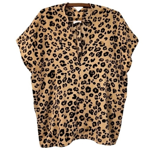 Karlie brand leopard satin top size small - Picture 2 of 4